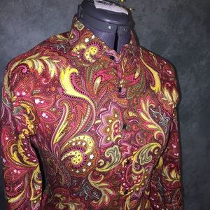 Paisley button down cotton blouse 👔.